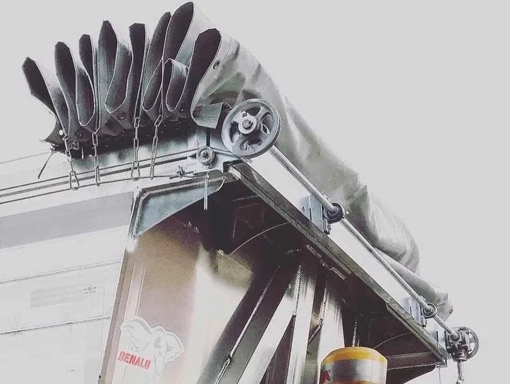 Tensile shade structure installation.